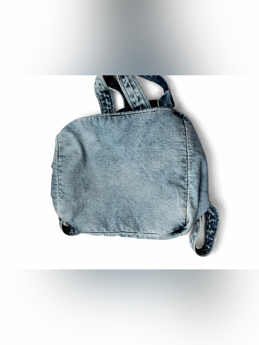 Rare Free People We The Free Oversized Acid Wash Denim Tote Bag Blue - Picture 8 of 15